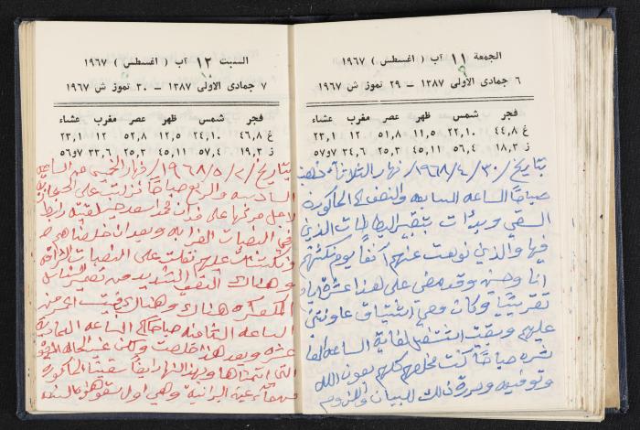دفتر يوميات فندي مهنا، البقعية- الجليل الأعلى، 1967-1968