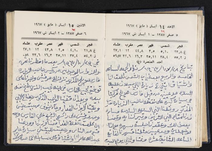 دفتر يوميات فندي مهنا، البقعية- الجليل الأعلى، 1967-1968