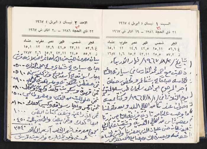 دفتر يوميات فندي مهنا، البقعية- الجليل الأعلى، 1967-1968