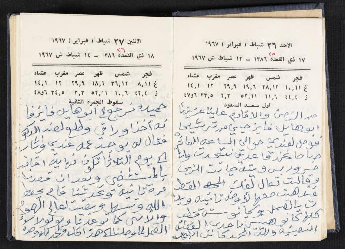 دفتر يوميات فندي مهنا، البقعية- الجليل الأعلى، 1967-1968