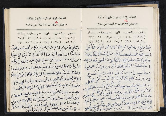 دفتر يوميات فندي مهنا، البقعية- الجليل الأعلى، 1967-1968