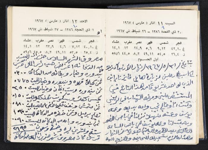 دفتر يوميات فندي مهنا، البقعية- الجليل الأعلى، 1967-1968