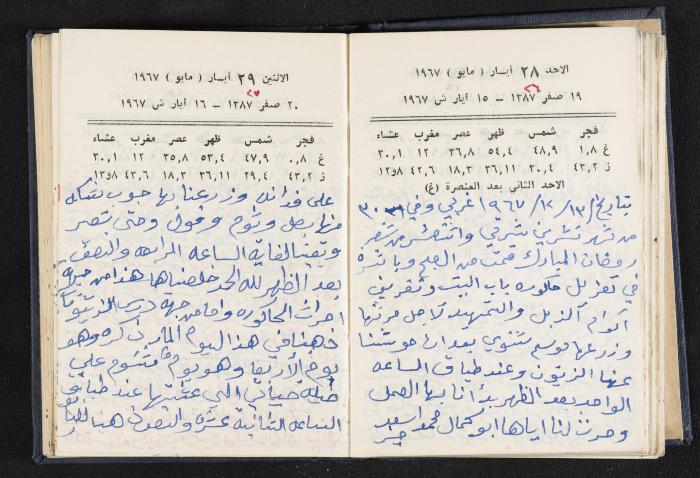 دفتر يوميات فندي مهنا، البقعية- الجليل الأعلى، 1967-1968
