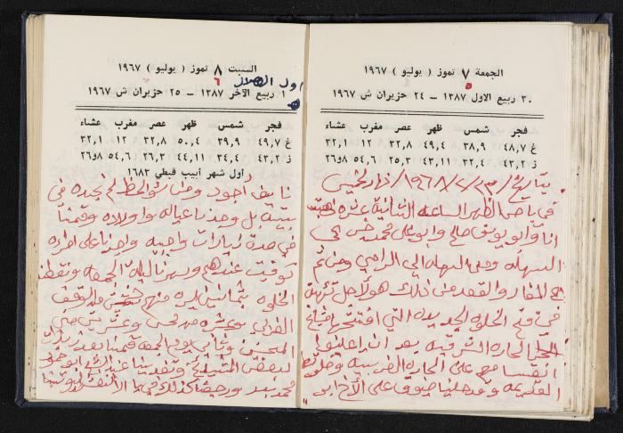 دفتر يوميات فندي مهنا، البقعية- الجليل الأعلى، 1967-1968