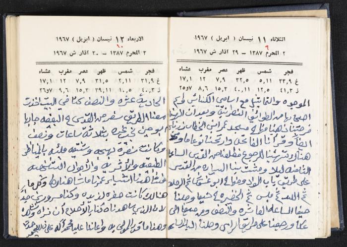 دفتر يوميات فندي مهنا، البقعية- الجليل الأعلى، 1967-1968