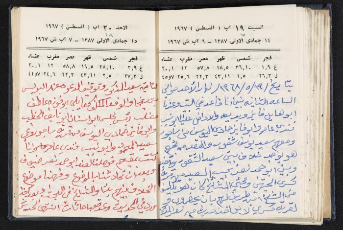 دفتر يوميات فندي مهنا، البقعية- الجليل الأعلى، 1967-1968