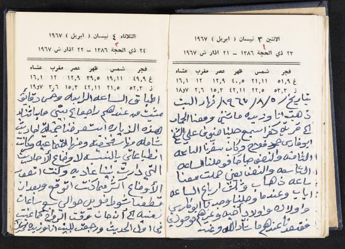 دفتر يوميات فندي مهنا، البقعية- الجليل الأعلى، 1967-1968