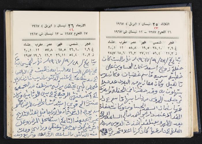 دفتر يوميات فندي مهنا، البقعية- الجليل الأعلى، 1967-1968