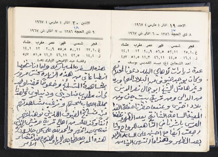 دفتر يوميات فندي مهنا، البقعية- الجليل الأعلى، 1967-1968