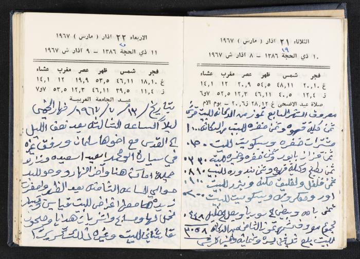 دفتر يوميات فندي مهنا، البقعية- الجليل الأعلى، 1967-1968