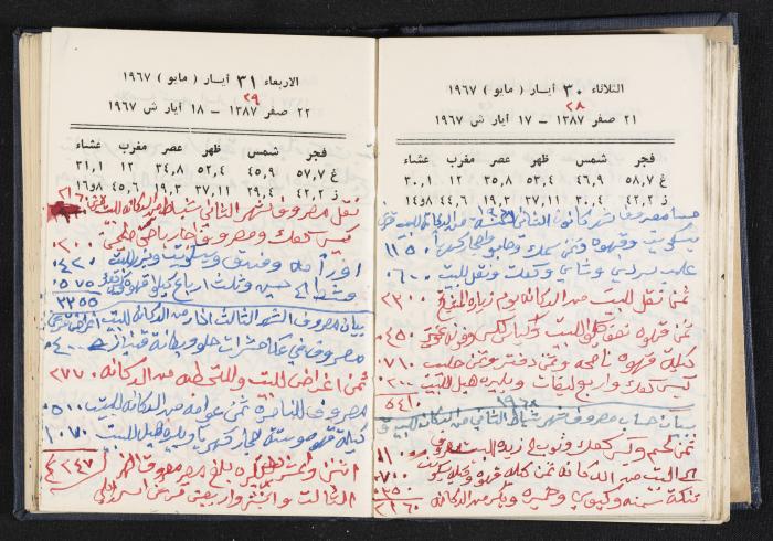 دفتر يوميات فندي مهنا، البقعية- الجليل الأعلى، 1967-1968