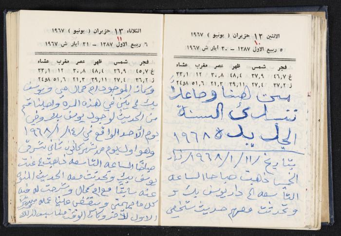 دفتر يوميات فندي مهنا، البقعية- الجليل الأعلى، 1967-1968