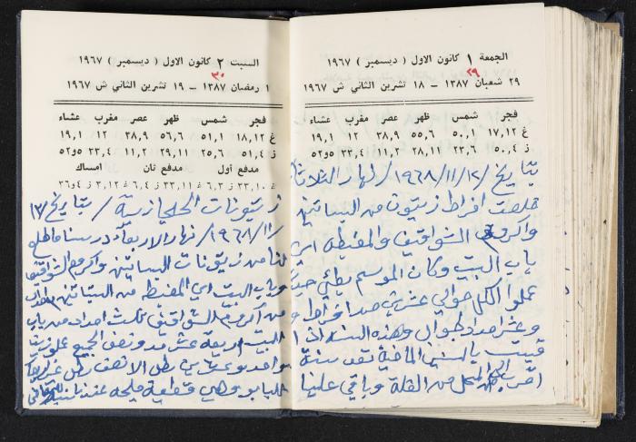 دفتر يوميات فندي مهنا، البقعية- الجليل الأعلى، 1967-1968