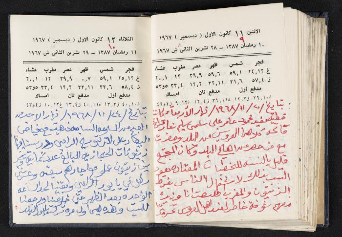 دفتر يوميات فندي مهنا، البقعية- الجليل الأعلى، 1967-1968