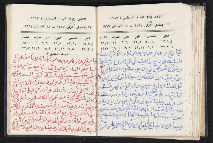 دفتر يوميات فندي مهنا، البقعية- الجليل الأعلى، 1967-1968