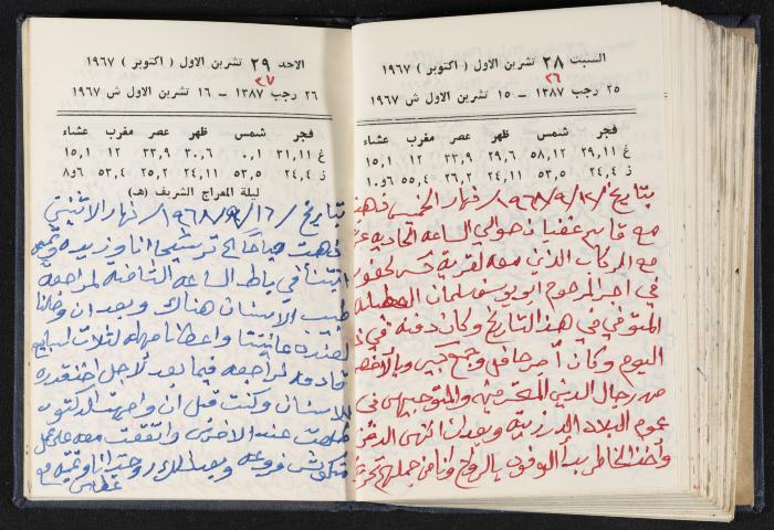 دفتر يوميات فندي مهنا، البقعية- الجليل الأعلى، 1967-1968