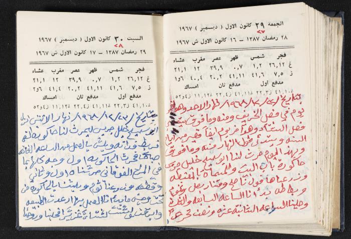 دفتر يوميات فندي مهنا، البقعية- الجليل الأعلى، 1967-1968