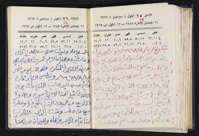 دفتر يوميات فندي مهنا، البقعية- الجليل الأعلى، 1967-1968