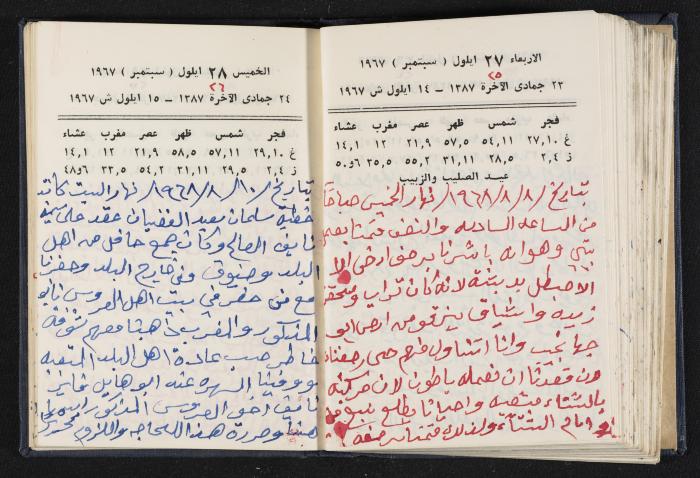 دفتر يوميات فندي مهنا، البقعية- الجليل الأعلى، 1967-1968