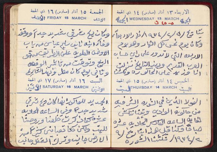 The Diaries of Fandi Mhanna, Buqei'a- Upper Galilee, the First Half of the 1970s