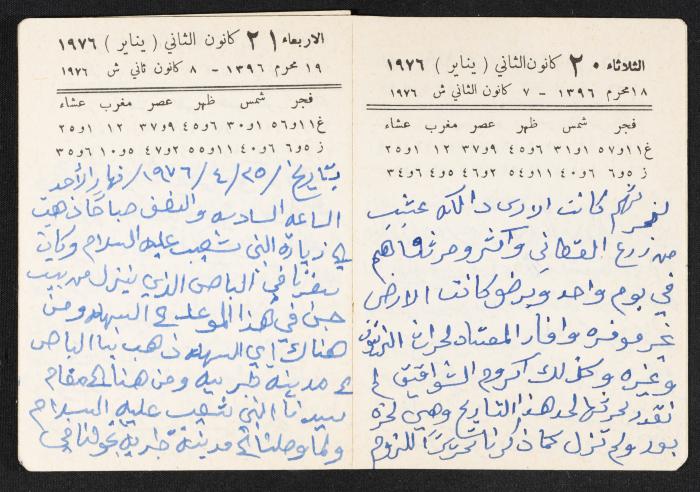 The Diaries of Fandi Mhanna, Buqei'a- Upper Galilee, 1976