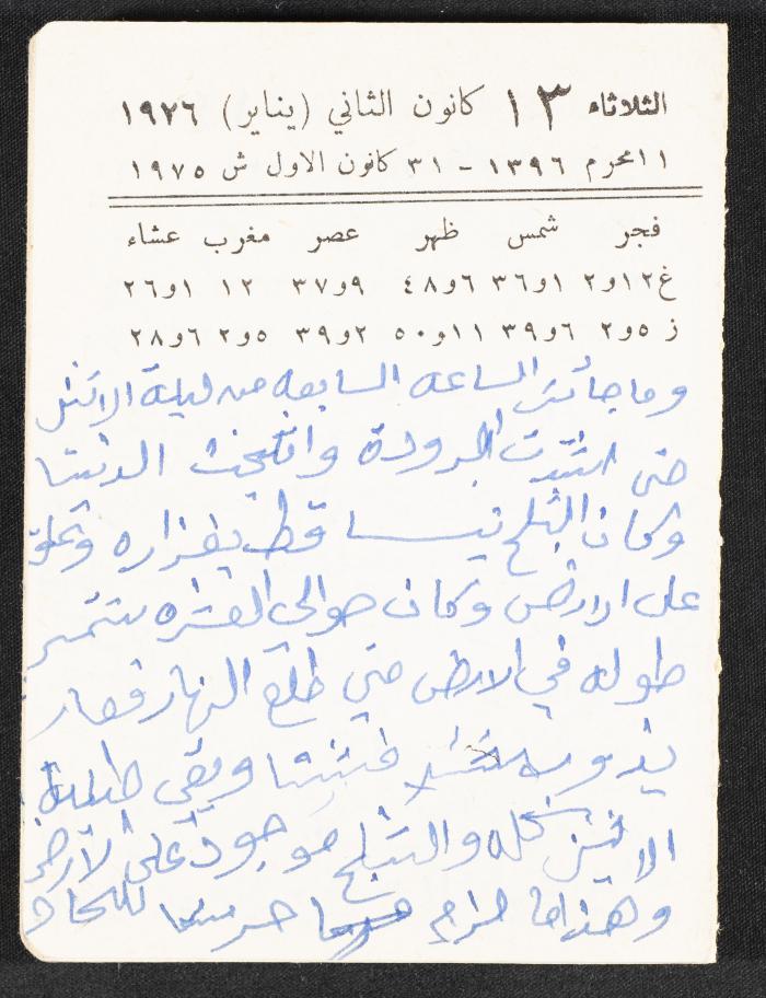The Diaries of Fandi Mhanna, Buqei'a- Upper Galilee, 1976