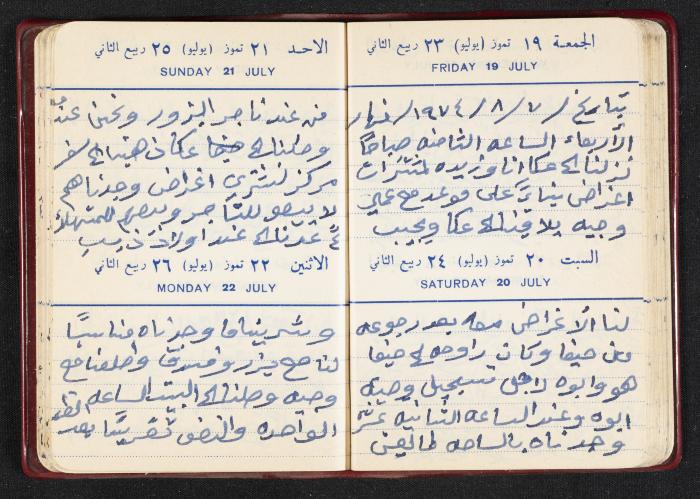 The Diaries of Fandi Mhanna, Buqei'a- Upper Galilee, the First Half of the 1970s