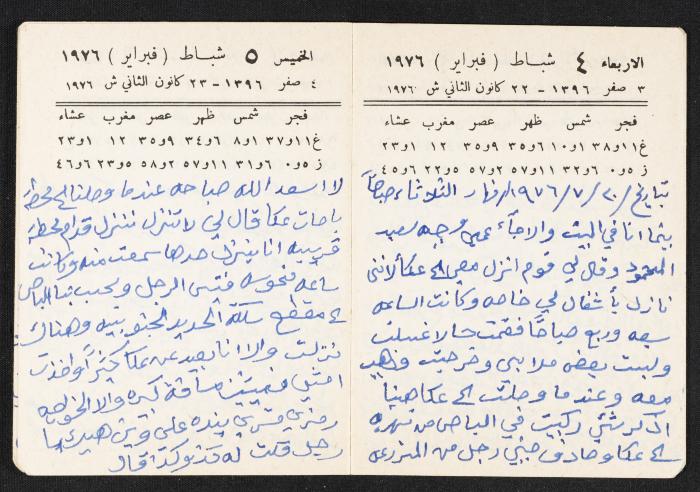 The Diaries of Fandi Mhanna, Buqei'a- Upper Galilee, 1976