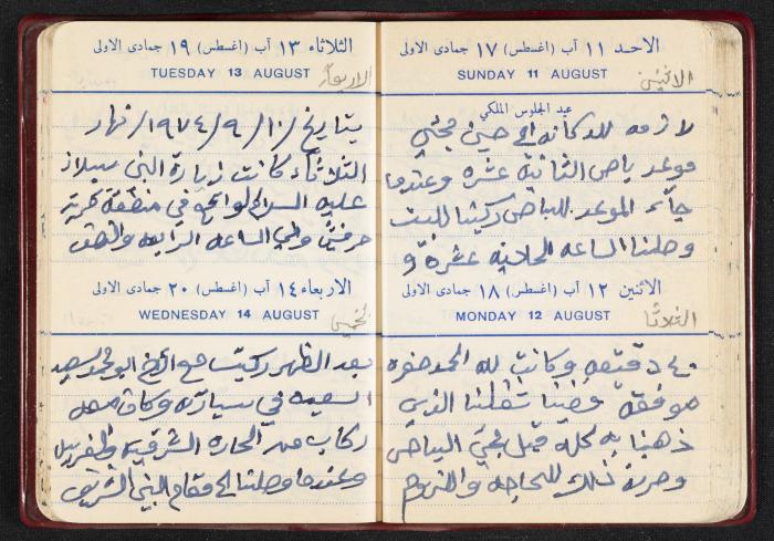 The Diaries of Fandi Mhanna, Buqei'a- Upper Galilee, the First Half of the 1970s