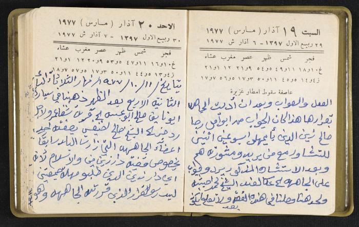 The Diaries of Fandi Mhanna, Buqei'a- Upper Galilee, the Late 1970s and Early 1980s 