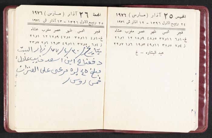 The Diaries of Fandi Mhanna, Buqei'a- Upper Galilee, 1976