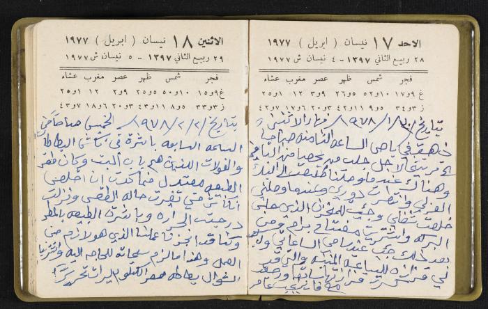 The Diaries of Fandi Mhanna, Buqei'a- Upper Galilee, the Late 1970s and Early 1980s 