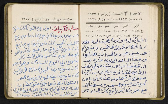 The Diaries of Fandi Mhanna, Buqei'a- Upper Galilee, the Late 1970s and Early 1980s 