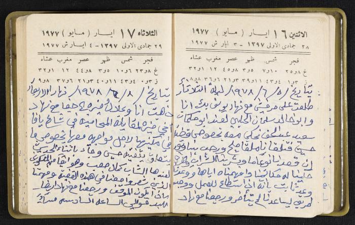 The Diaries of Fandi Mhanna, Buqei'a- Upper Galilee, the Late 1970s and Early 1980s 