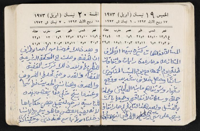 دفتر يوميات فندي مهنا، البقيعة- الجليل الأعلى، 1973 و1981-1983