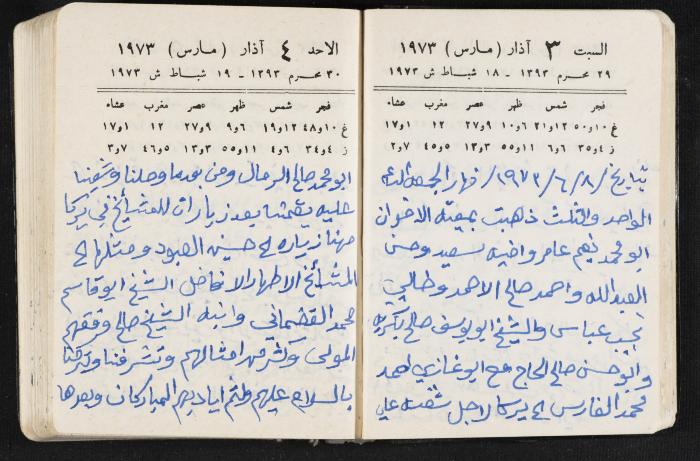 دفتر يوميات فندي مهنا، البقيعة- الجليل الأعلى، 1973 و1981-1983