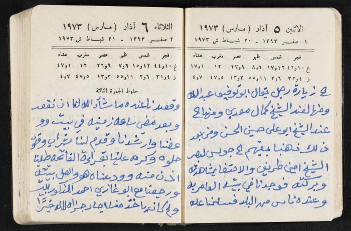 دفتر يوميات فندي مهنا، البقيعة- الجليل الأعلى، 1973 و1981-1983