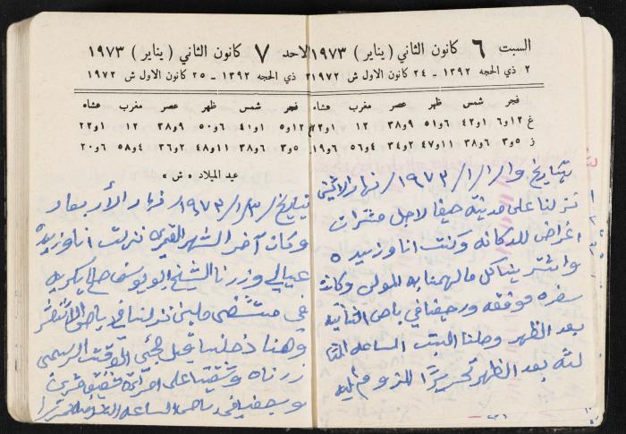 دفتر يوميات فندي مهنا، البقيعة- الجليل الأعلى، 1973 و1981-1983