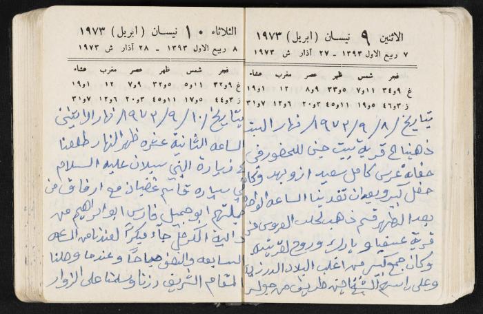 دفتر يوميات فندي مهنا، البقيعة- الجليل الأعلى، 1973 و1981-1983