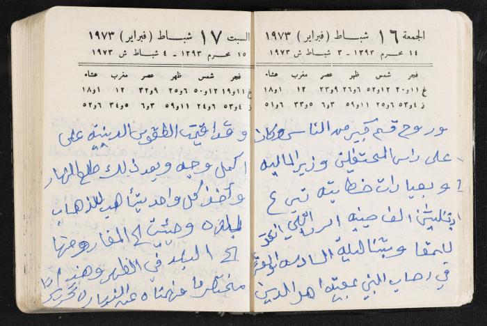 دفتر يوميات فندي مهنا، البقيعة- الجليل الأعلى، 1973 و1981-1983