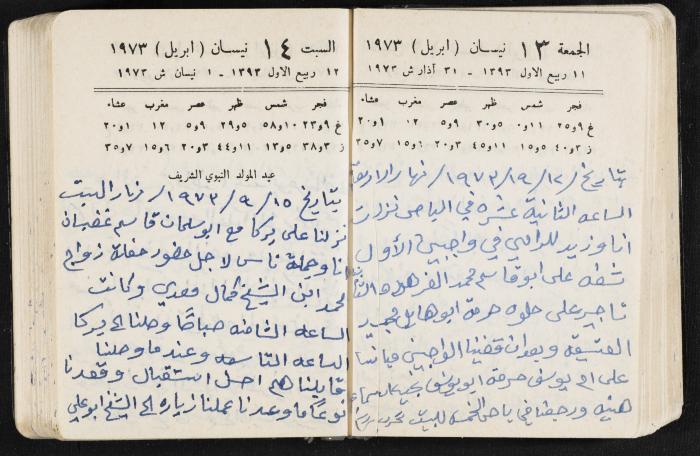 دفتر يوميات فندي مهنا، البقيعة- الجليل الأعلى، 1973 و1981-1983