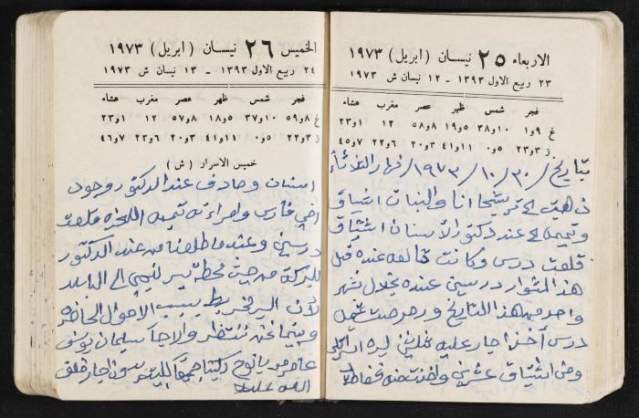 دفتر يوميات فندي مهنا، البقيعة- الجليل الأعلى، 1973 و1981-1983