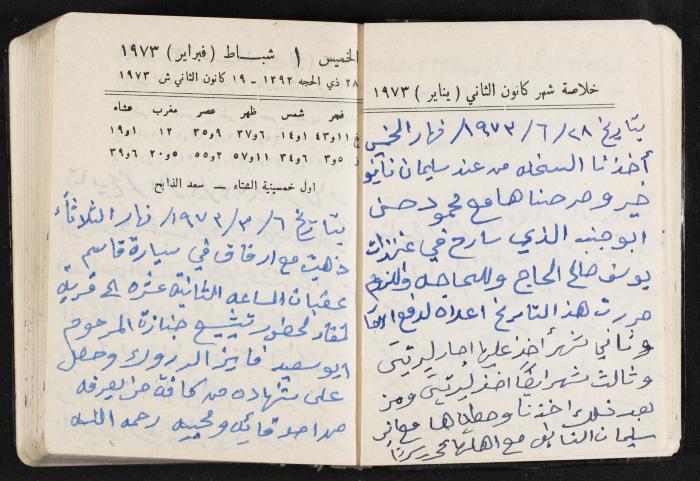 دفتر يوميات فندي مهنا، البقيعة- الجليل الأعلى، 1973 و1981-1983