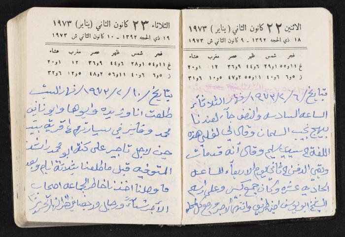 دفتر يوميات فندي مهنا، البقيعة- الجليل الأعلى، 1973 و1981-1983
