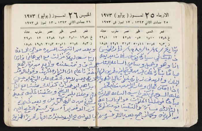 دفتر يوميات فندي مهنا، البقيعة- الجليل الأعلى، 1973 و1981-1983