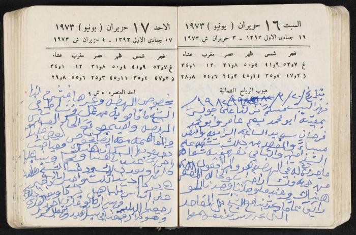 دفتر يوميات فندي مهنا، البقيعة- الجليل الأعلى، 1973 و1981-1983