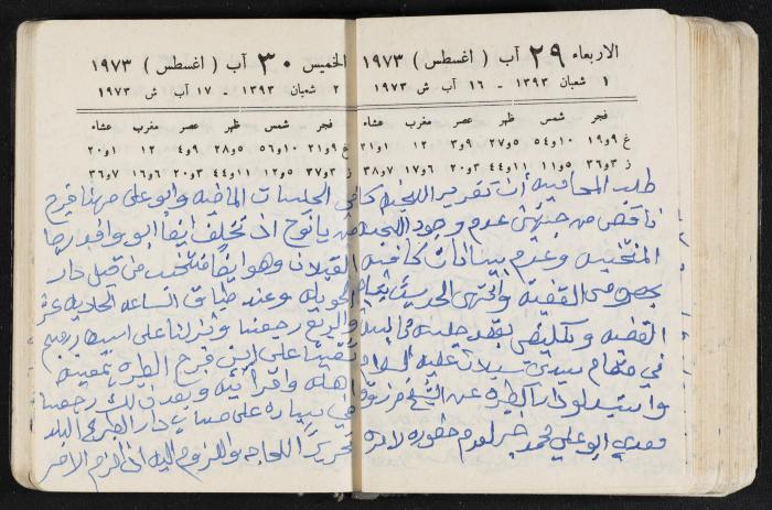 دفتر يوميات فندي مهنا، البقيعة- الجليل الأعلى، 1973 و1981-1983