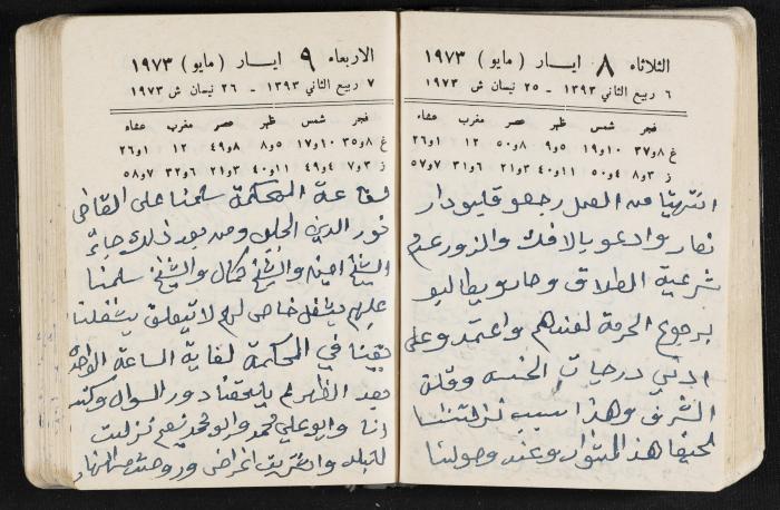 دفتر يوميات فندي مهنا، البقيعة- الجليل الأعلى، 1973 و1981-1983
