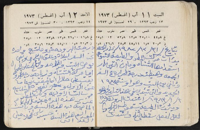 دفتر يوميات فندي مهنا، البقيعة- الجليل الأعلى، 1973 و1981-1983