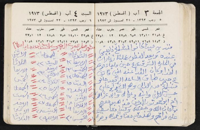 دفتر يوميات فندي مهنا، البقيعة- الجليل الأعلى، 1973 و1981-1983